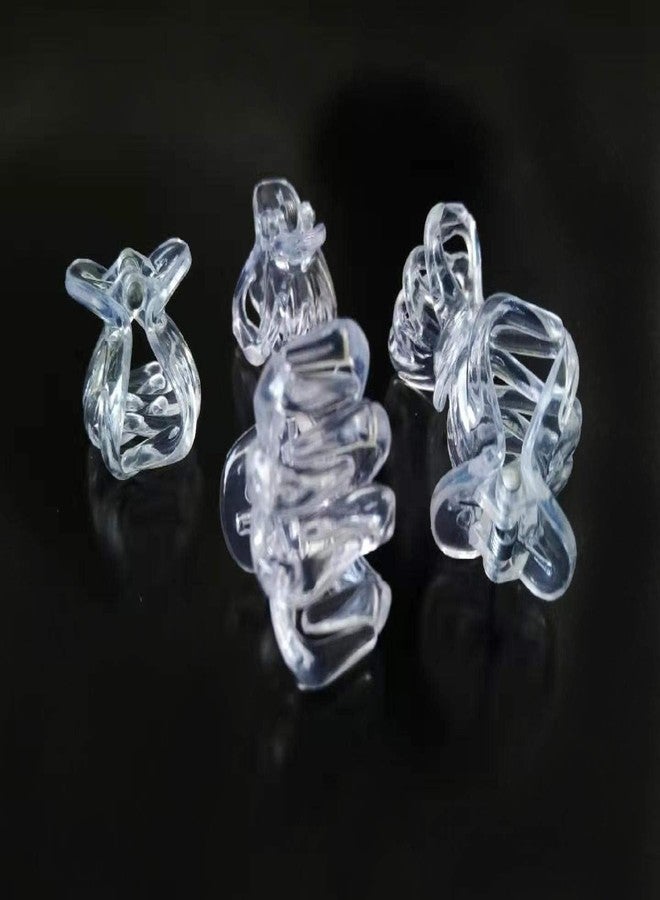 Dofash 12Pcs 2CM/0.79IN Hair Claw Clips Plastic Hair Claws Cute Claw Clips Octopus Hair Grips Hair Accessories for Women Girls (Transparent/Clear) - Image 2